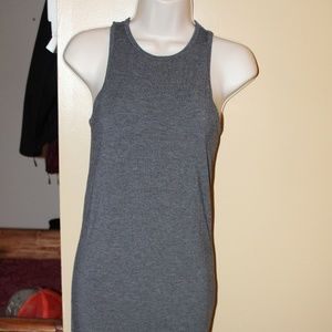 Gray Racerback Tight Dress